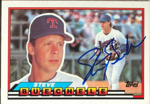 Steve Buechele Signed 1989 Topps Big Baseball Card - Texas Rangers