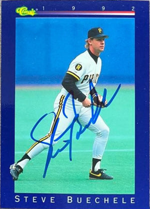 Steve Buechele Signed 1992 Classic Baseball Card - Pittsburgh Pirates