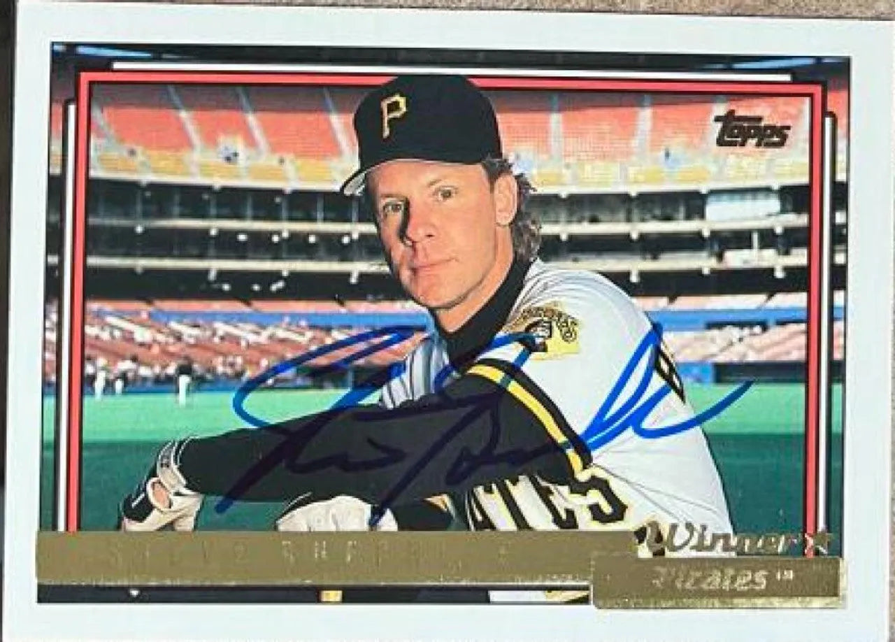 Steve Buechele Signed 1992 Topps Gold Winner Baseball Card - Pittsburgh Pirates