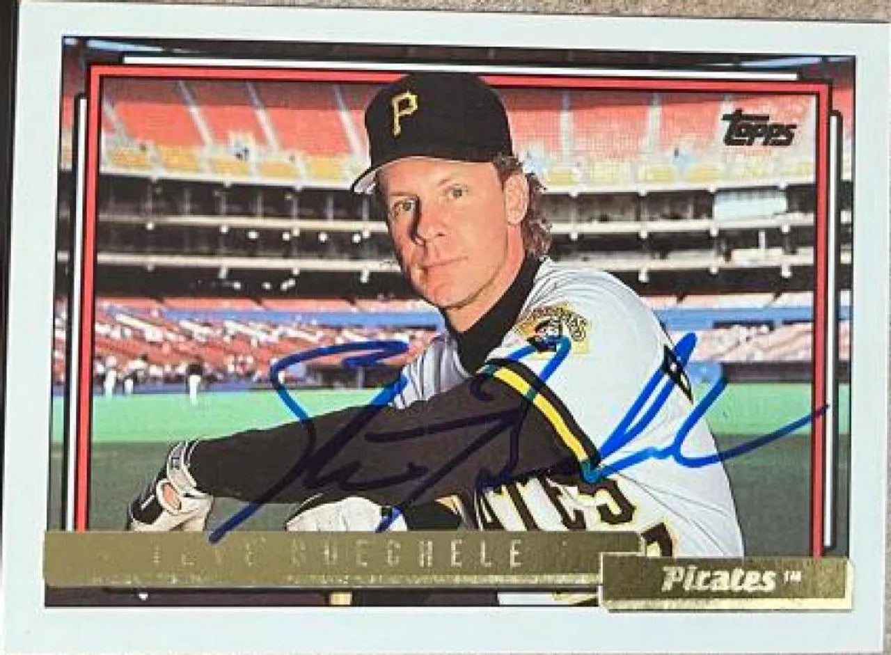 Steve Buechele Signed 1992 Topps Gold Baseball Card - Pittsburgh Pirates