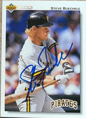 Steve Buechele Signed 1992 Upper Deck Baseball Card - Pittsburgh Pirates