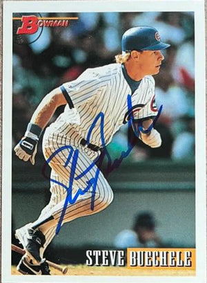 Steve Buechele Signed 1993 Bowman Baseball Card - Chicago Cubs