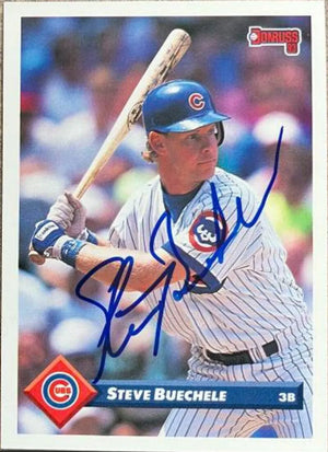 Steve Buechele Signed 1993 Donruss Baseball Card - Chicago Cubs