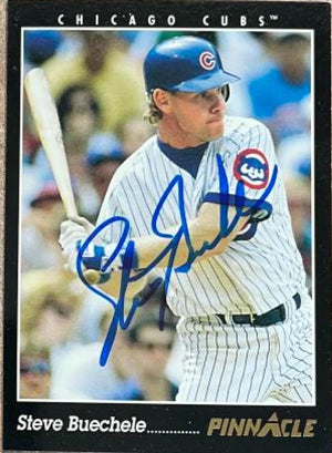 Steve Buechele Signed 1993 Pinnacle Baseball Card - Chicago Cubs