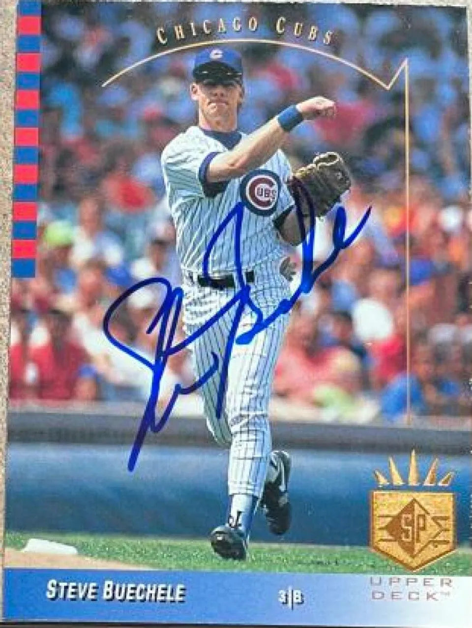 Steve Buechele Signed 1993 SP Baseball Card - Chicago Cubs