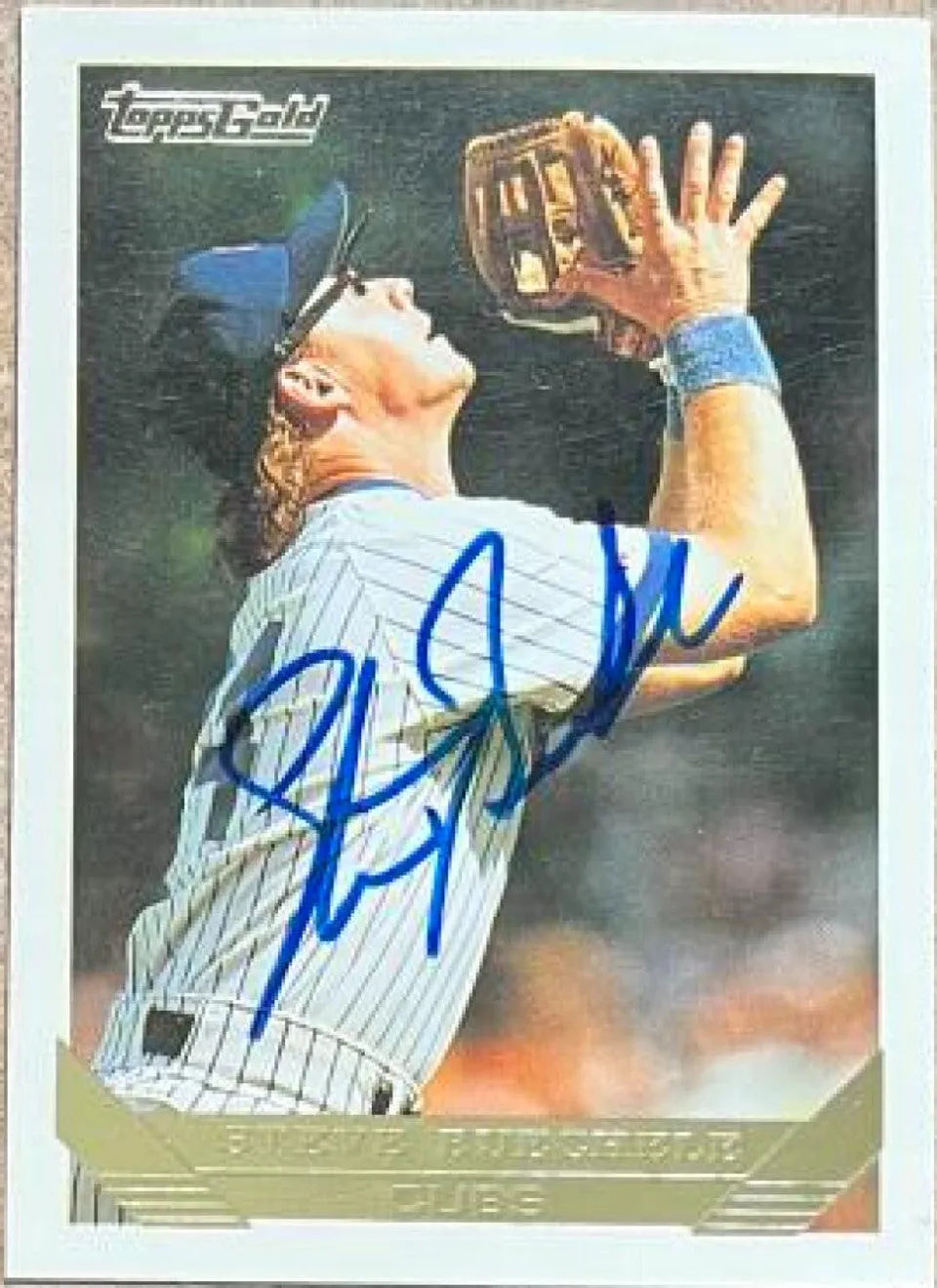 Steve Buechele Signed 1993 Topps Gold Baseball Card - Chicago Cubs