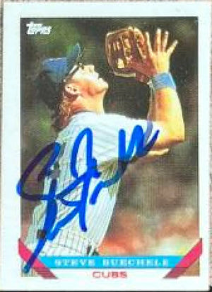 Steve Buechele Signed 1993 Topps Micro Baseball Card - Chicago Cubs