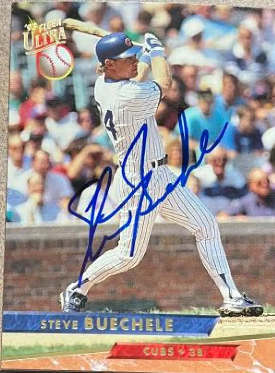 Steve Buechele Signed 1993 Fleer Ultra Baseball Card - Chicago Cubs