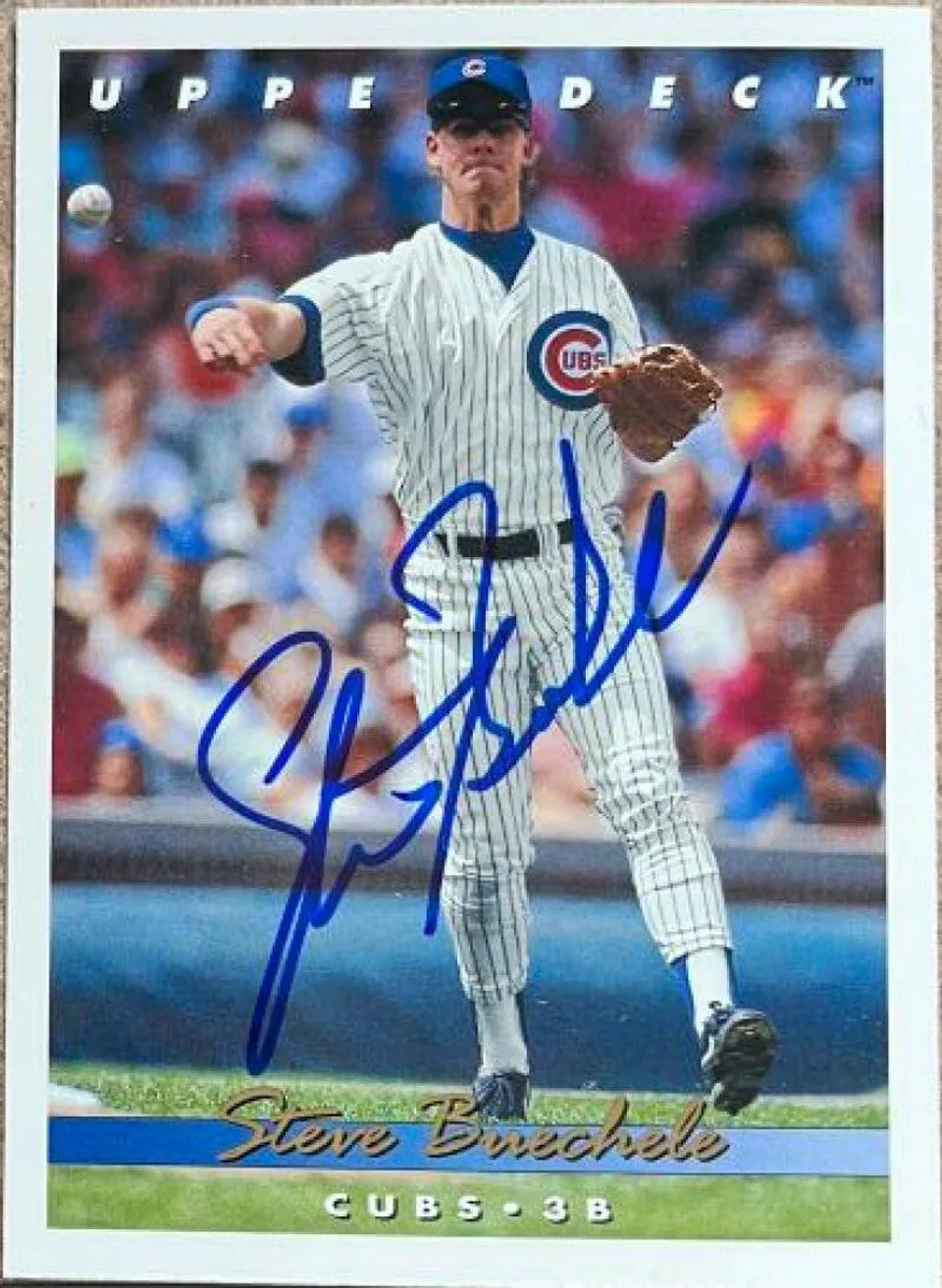 Steve Buechele Signed 1993 Upper Deck Baseball Card - Chicago Cubs