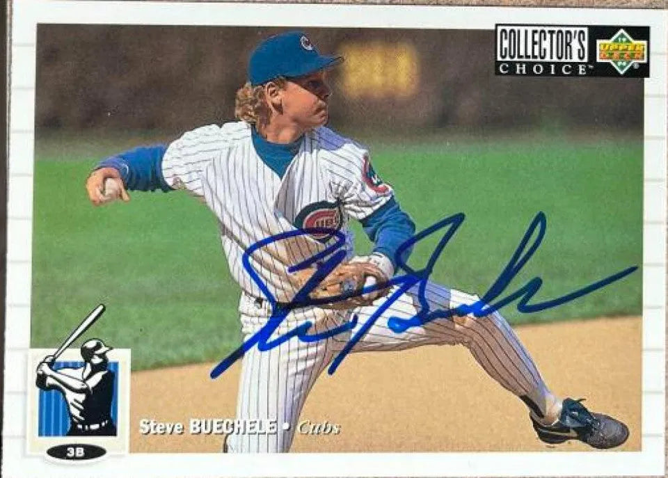 Steve Buechele Signed 1994 Collector's Choice Baseball Card - Chicago Cubs