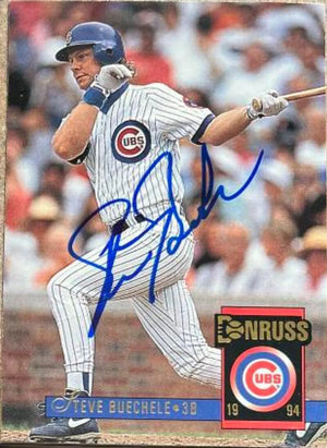 Steve Buechele Signed 1994 Donruss Baseball Card - Chicago Cubs