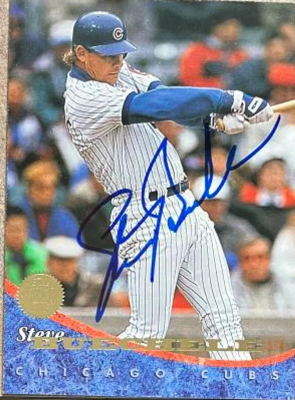 Steve Buechele Signed 1994 Leaf Baseball Card - Chicago Cubs