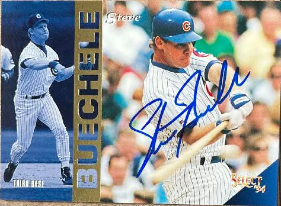 Steve Buechele Signed 1994 Score Select Baseball Card - Chicago Cubs