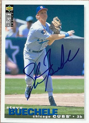 Steve Buechele Signed 1995 Collector's Choice Baseball Card - Chicago Cubs