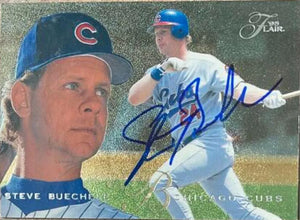 Steve Buechele Signed 1995 Flair Baseball Card - Chicago Cubs