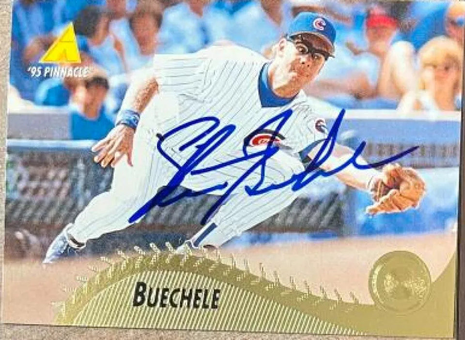 Steve Buechele Signed 1995 Pinnacle Baseball Card - Chicago Cubs