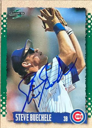 Steve Buechele Signed 1995 Score Baseball Card - Chicago Cubs