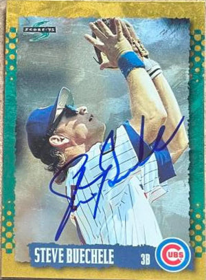 Steve Buechele Signed 1995 Score Gold Rush Baseball Card - Chicago Cubs