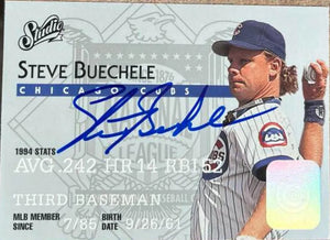 Steve Buechele Signed 1995 Studio Baseball Card - Chicago Cubs