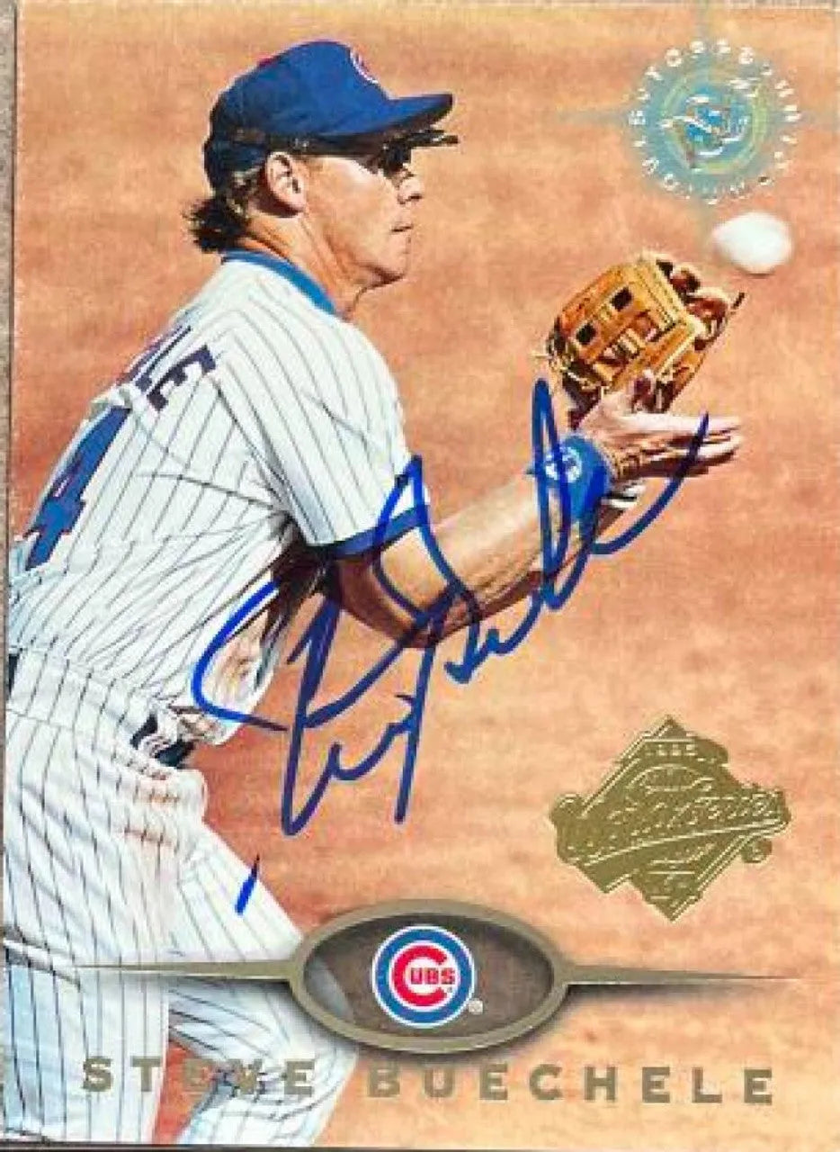 Steve Buechele Signed 1995 Stadium Club Super Team WS Baseball Card - Chicago Cubs