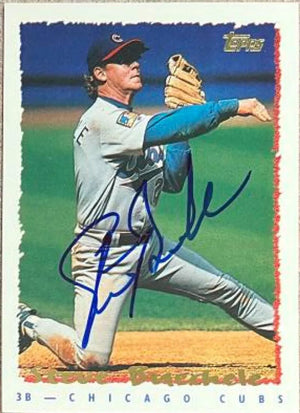 Steve Buechele Signed 1995 Topps Baseball Card - Chicago Cubs