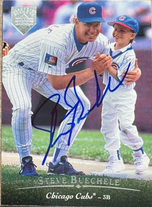 Steve Buechele Signed 1995 Upper Deck Electric Diamond Baseball Card - Chicago Cubs