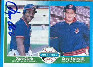 Dave Clark Signed 1987 Fleer Baseball Card - Cleveland Indians