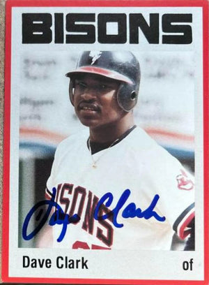 Dave Clark Signed 1987 Pucko Baseball Card - Buffalo Bisons