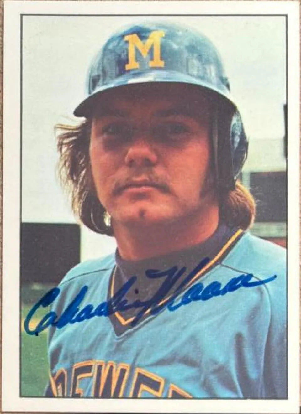 Charlie Moore Signed 1976 SSPC Baseball Card - Milwaukee Brewers