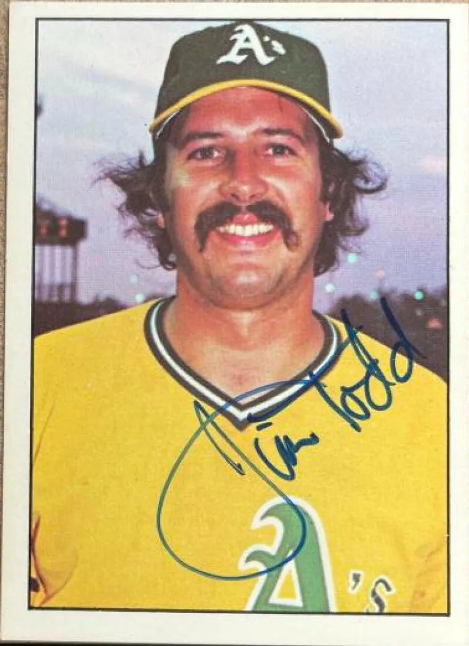 Jim Todd Signed 1976 SSPC Baseball Card - Oakland A's