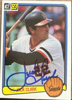 Jack Clark Signed 1983 Donruss Baseball Card - San Francisco Giants