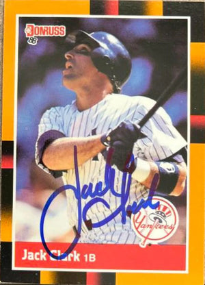 Jack Clark Signed 1988 Donruss Baseball's Best Baseball Card - New York Yankees