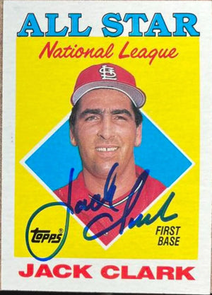 Jack Clark Signed 1988 Topps All-Star Baseball Card - St Louis Cardinals