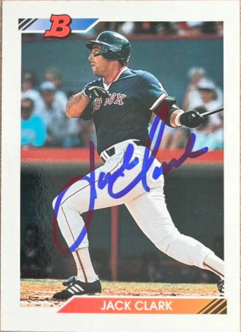 Jack Clark Signed 1992 Bowman Baseball Card - Boston Red Sox