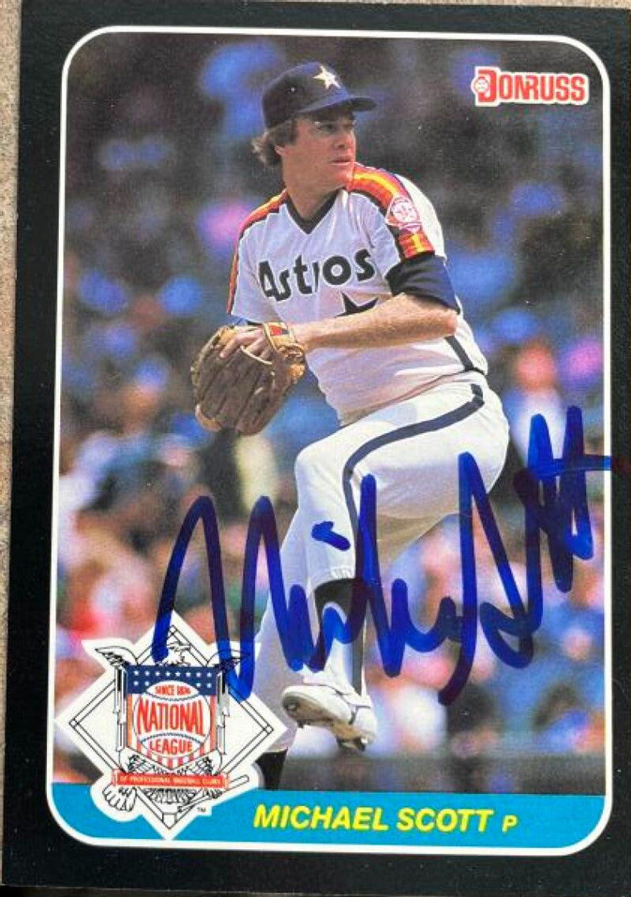 Mike Scott Signed 1987 Donruss All-Stars Baseball Card - Houston Astros