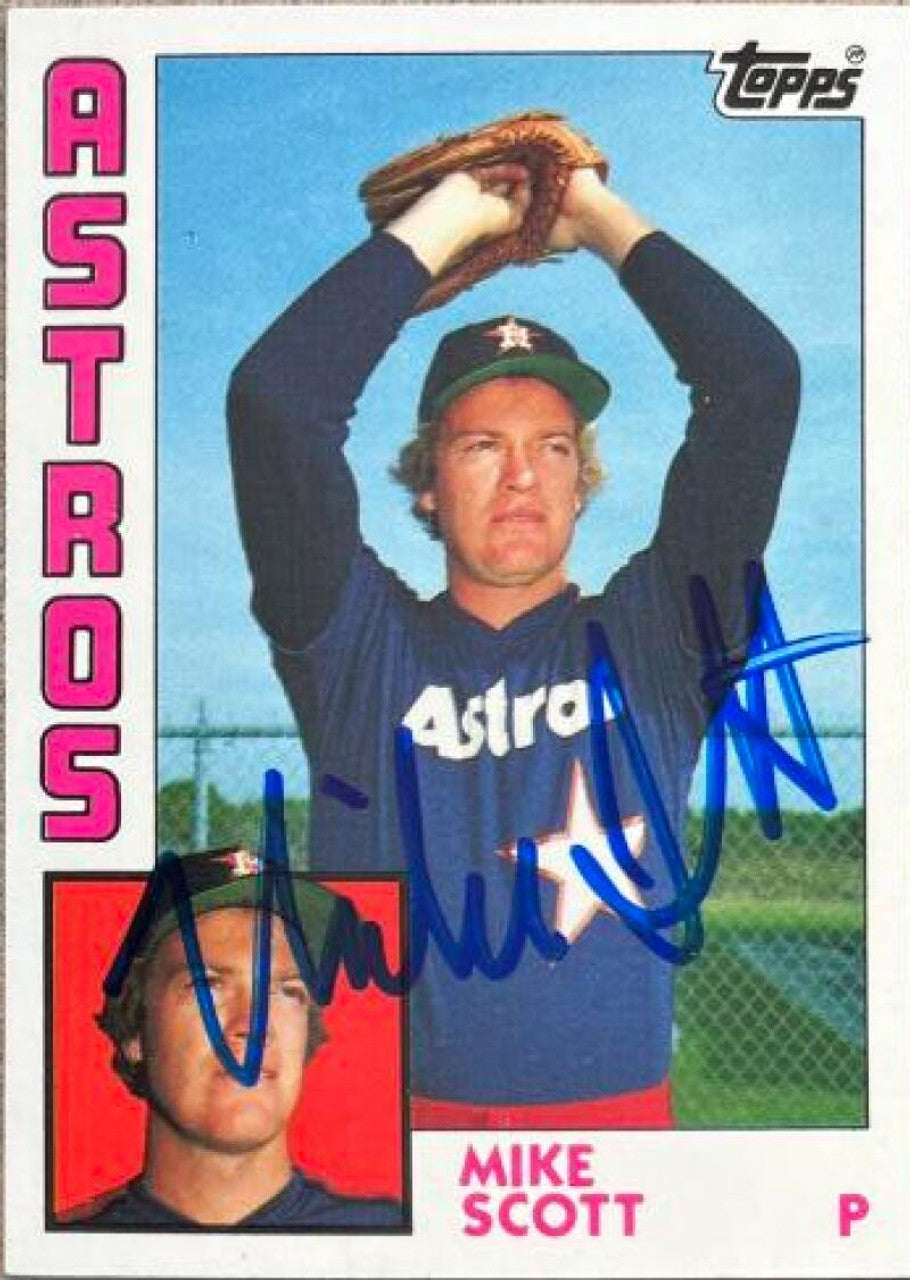 マイク・スコット サイン入り 1984 Topps ティファニー ベースボールカード - ヒューストン・アストロズ