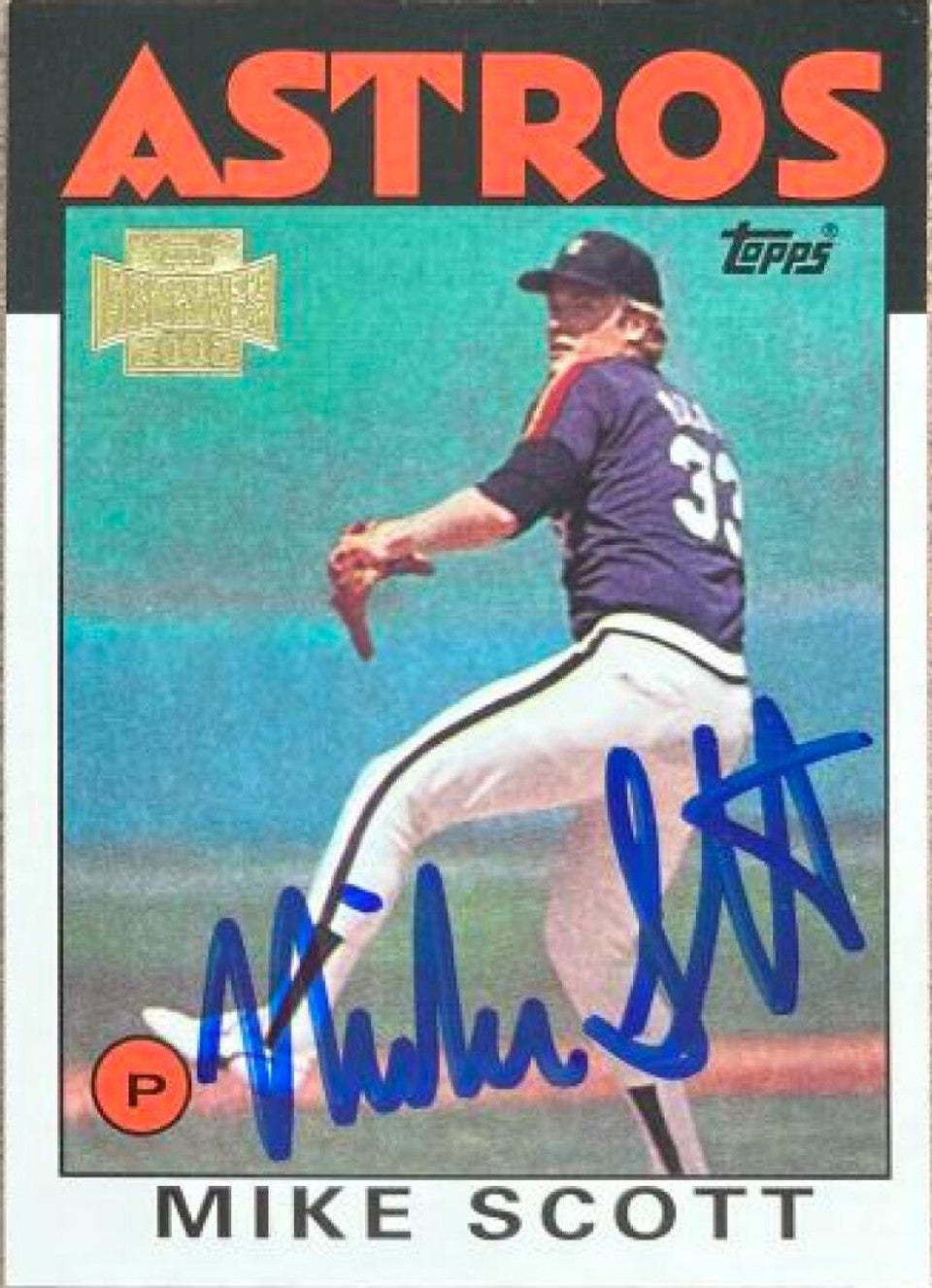 Mike Scott Signed 2002 Topps Archives Baseball Card - Houston Astros