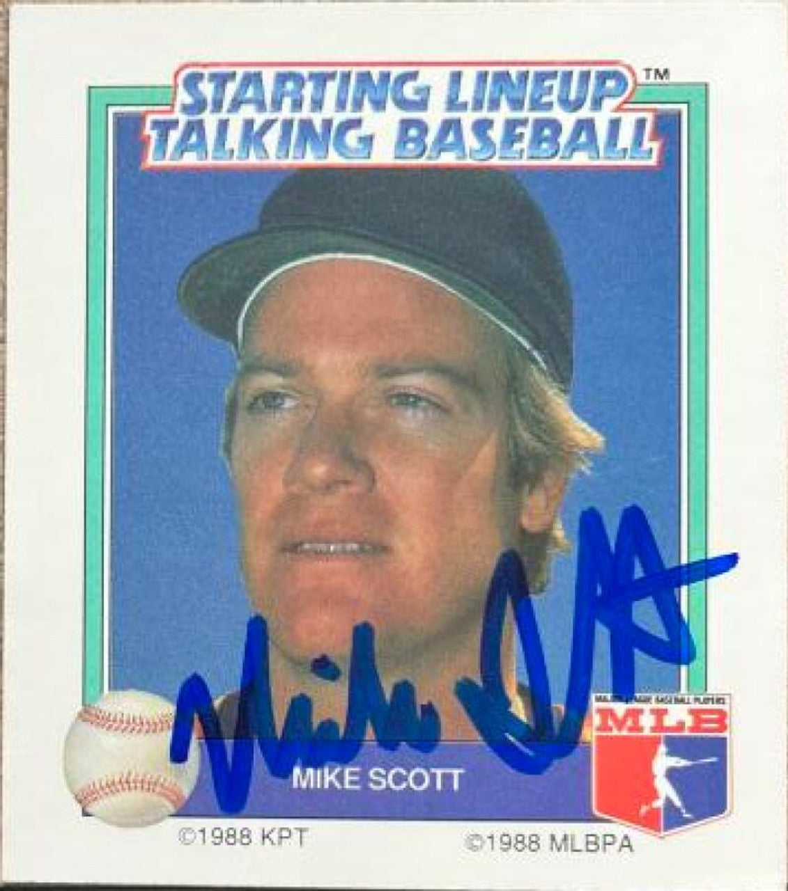 Mike Scott Signed 1988 Parker Bros Starting Lineup Talking Baseball Card - Houston Astros