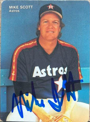 Mike Scott Signed 1990 Mother's Cookies Baseball Card - Houston Astros