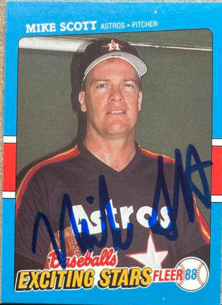 Mike Scott Signed 1988 Fleer Baseball's Exciting Stars Baseball Card - Houston Astros