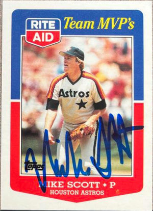 Mike Scott Signed 1988 Topps Rite Aid Team MVPs Baseball Card - Houston Astros