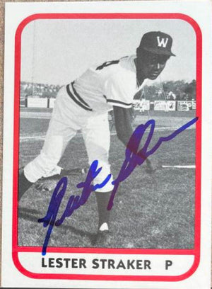 Les Straker Signed 1981 TCMA Baseball Card - Waterbury Reds