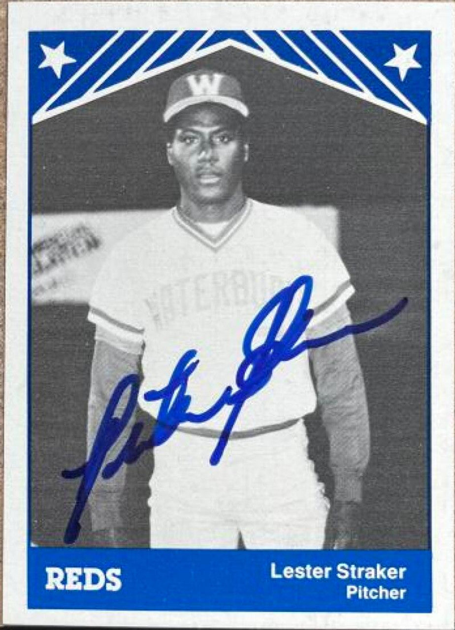 Les Straker Signed 1983 TCMA Baseball Card - Waterbury Reds