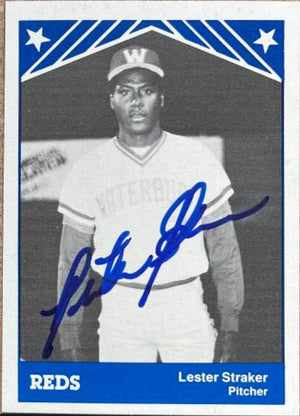 Les Straker Signed 1983 TCMA Baseball Card - Waterbury Reds