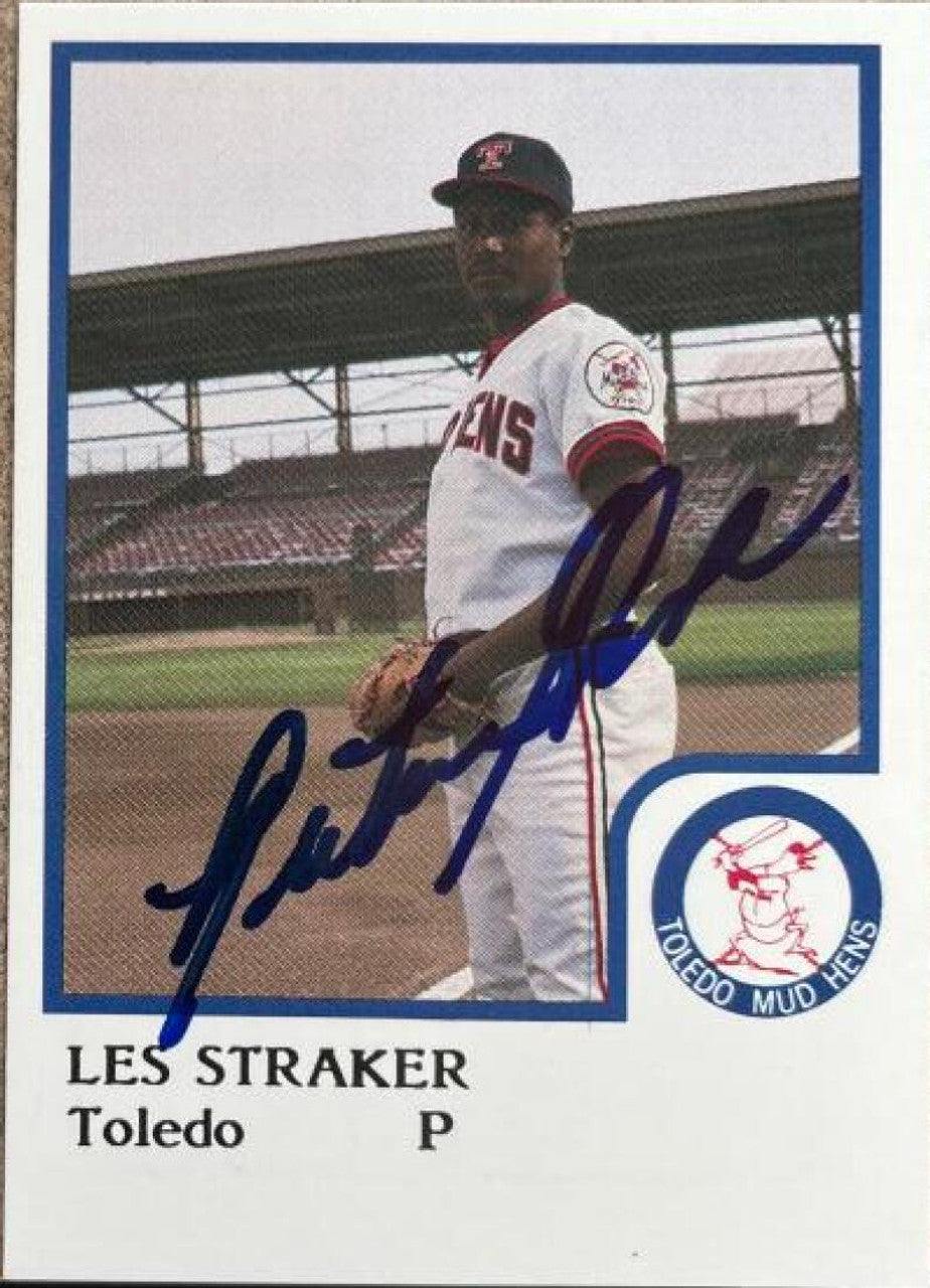 Les Straker Signed 1986 ProCards Baseball Card - Toledo Mud Hens