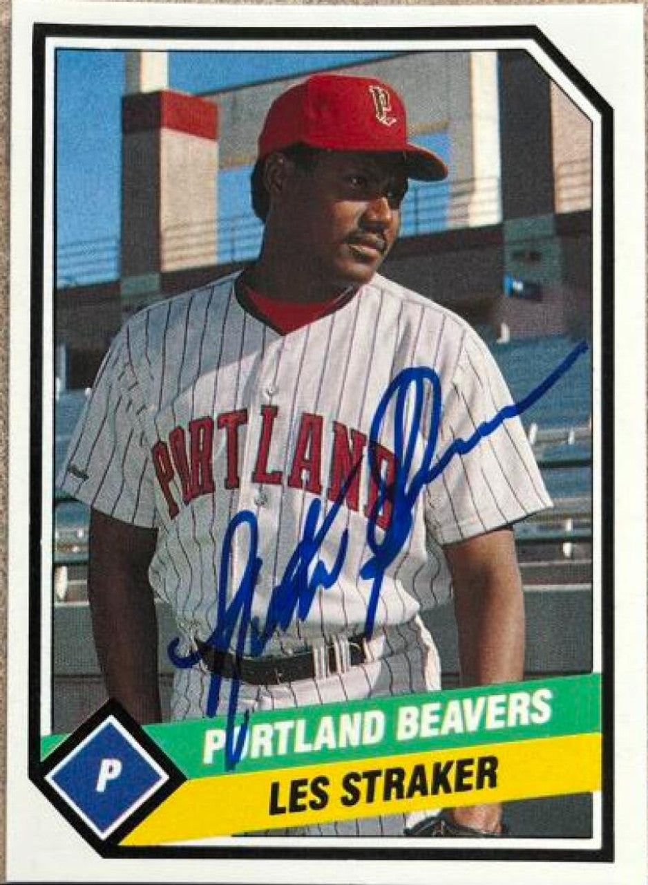 Les Straker Signed 1989 CMC Baseball Card - Portland Beavers