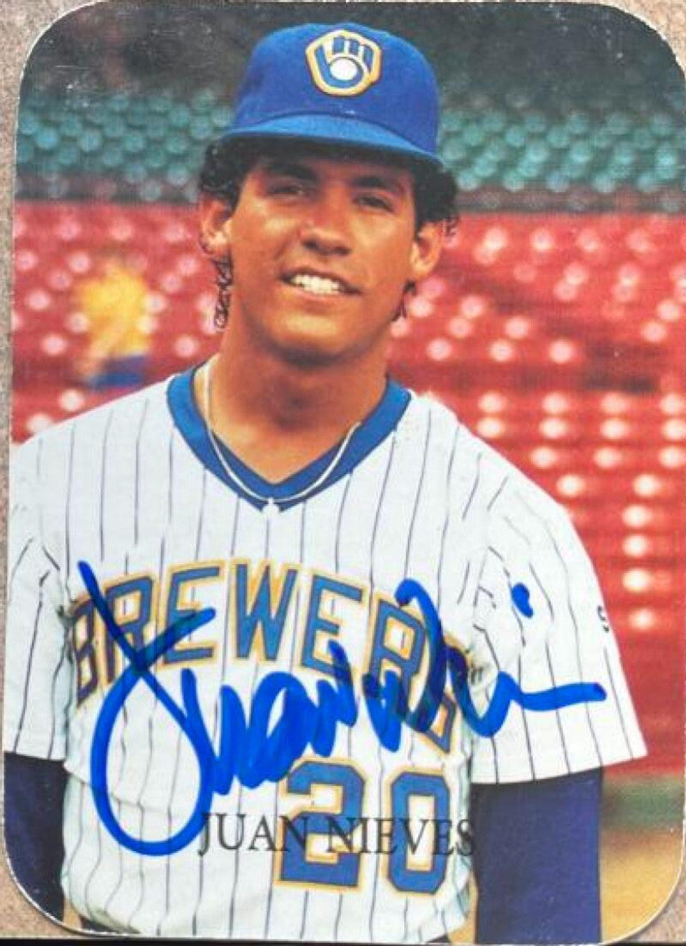 Juan Nieves Signed 1987 Broder Rookies Baseball Card - Milwaukee Brewers