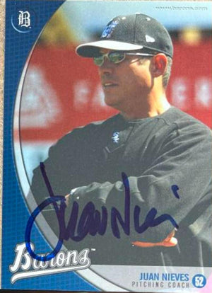 Juan Nieves Signed 2004 Grandstand Baseball Card - Birmingham Barons