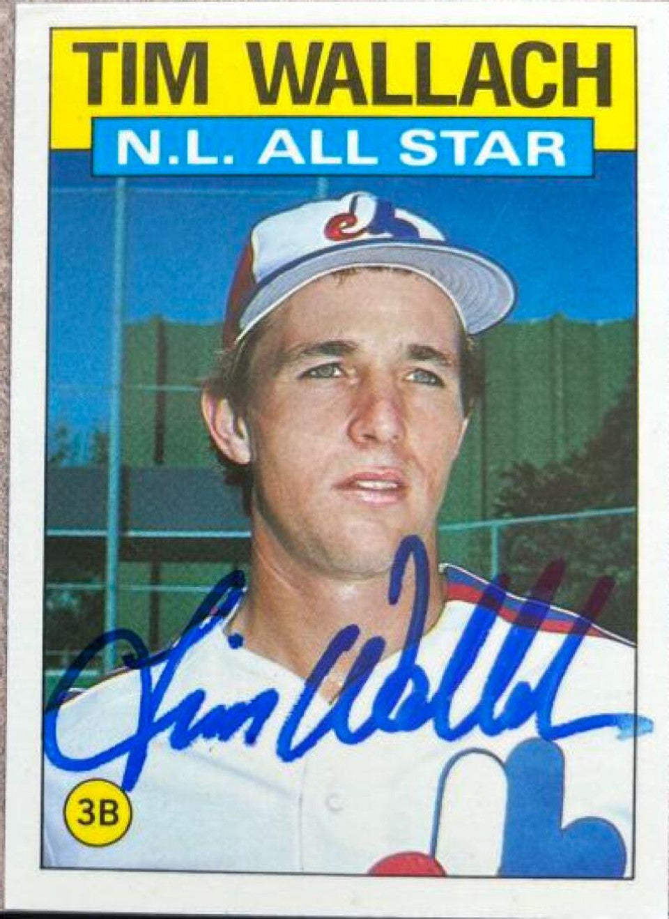 Tim Wallach Signed 1986 Topps Tiffany All-Star Baseball Card - Montreal Expos