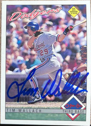 Tim Wallach Signed 1993 O-Pee-Chee Baseball Card - Montreal Expos